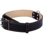 COLLAR Двоен слой кожен нашийник - 57 - 69 см, 45 мм - черно-бежов