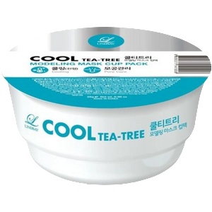 LINDSAY Modeling Mask Cup Pack Cool Tea-Tree - Алгинатна маска за лице с масло от чаено дърво 28г