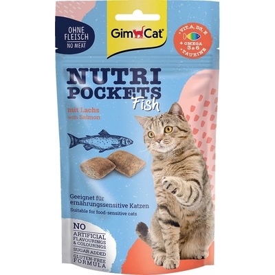 GimCat Nutri Pockets Fish s lososem 6 x 60 g