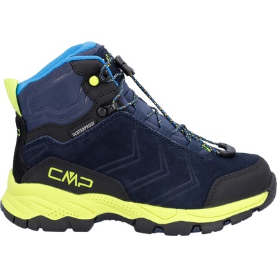 CMP Детски туристически обувки CMP Kid's Melnick Mid WP Walking boots - Black Blue / Lime - размер 34 (EU) (702-3302-0117)