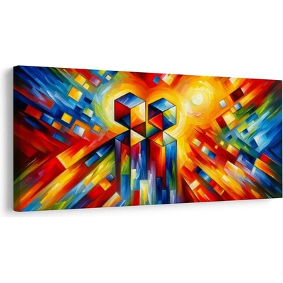Obraz abstraktní objetí - 60x30