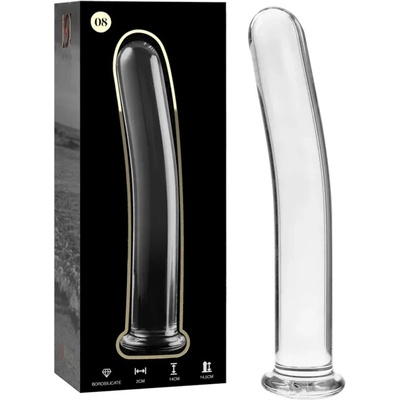 Nebula series by ibiza model 8 dildo borosilicate glass clear 14.5 cm -o- 2 cm