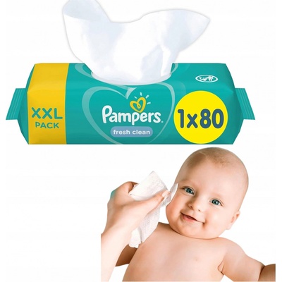 Pampers Vlhčené ubrousky XXL Fresh Clean 80 ks