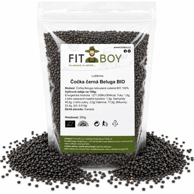 Fitboy Šošovica čierna Beluga BIO 500 g
