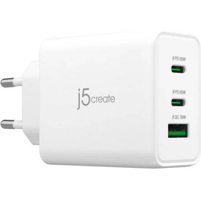 j5create Мрежово зарядно j5create JUP3365E 65W, 3 порта, USB-C, USB-A (JUP3365E)