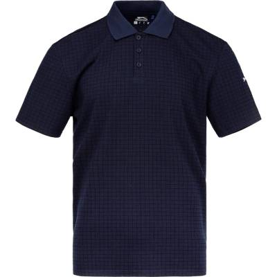 Slazenger Check Golf Polo Mens - Navy