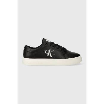 Calvin Klein Jeans Кожени маратонки Calvin Klein Jeans CLASSIC CUPSOLE LACEUP LTH WN LACE UP в черно YW0YW01269 (YW0YW01269)