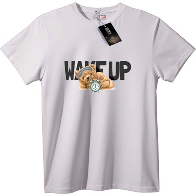 NOONEBRAND Тениска Събуди Се Плюшено Мече - XS, White