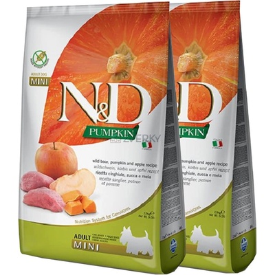 N&D Grain Free Pumpkin Adult mini boar & apple 2 x 7 kg