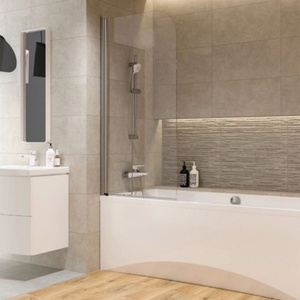 Cersanit Въртящ се параван за вана Cersanit Easy New 70x140 см, стъкло 5 мм, хром (S301-289)