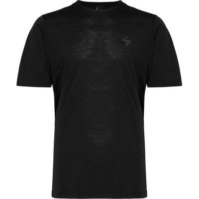 Sweet Protection Мъжка фланелка с къс ръкав за колоездене Sweet Protection Hunter II Woolmix T-Shirt Cycling jersey - Black (056-4027-0113)