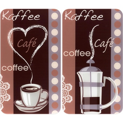Maximex Комплект от 2 стъклени капака за печка Кафе, 52 x 30 cm Coffee Flamour - Maximex (2521492500)