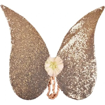 Robetoy Детски Блестящи златни крила с пайети за приказни превъплъщения, 54 см