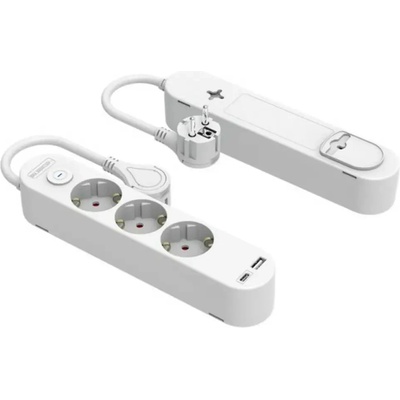 Silver's 3 Plug + 2 USB Switch (48643)