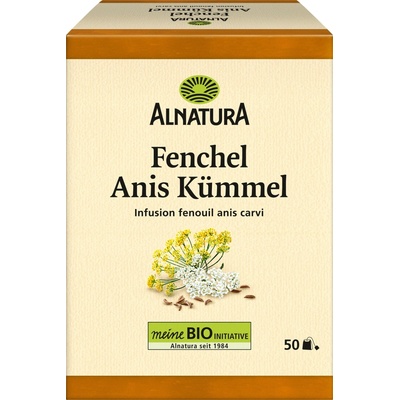 Alnatura Bio čaj z fenyklu, anýzu a kmínu 50 čajových sáčků