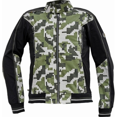 Cerva Neurum camouflage bunda s kapucí tmavě olivová