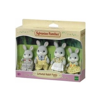 EPOCH Set of Dolls Sylvanian Families Family Gray Rabbit