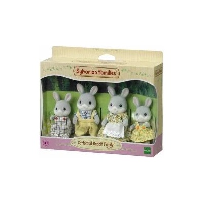 EPOCH Set of Dolls Sylvanian Families Family Gray Rabbit