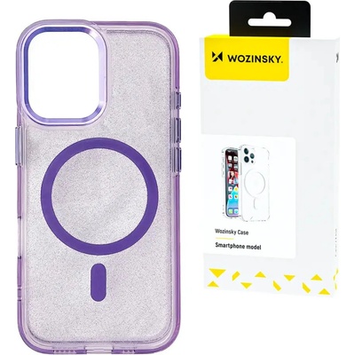 Wozinsky Glitter Case with Mag Safe за Samsung Galaxy S25+ - лилав с блясък (5907769369889)