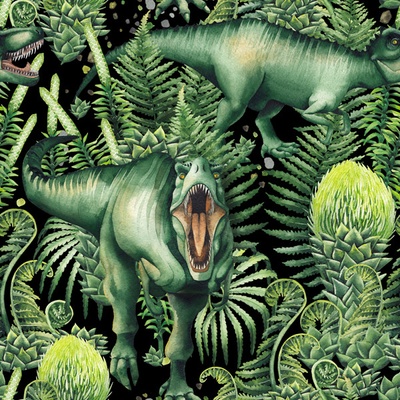 Funkčný termo úplet s počesom dino t-rex čierna