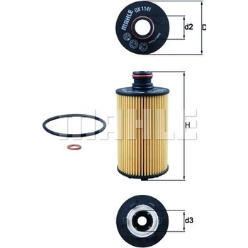 Olejový filter MAHLE ORIGINAL OX 1141D (OX1141D)