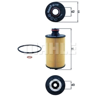 Olejový filter MAHLE ORIGINAL OX 1141D (OX1141D)