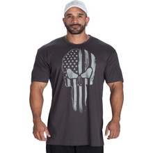 Gasp Skull Standard Tee Iron tričko Gasp kovovo šedé