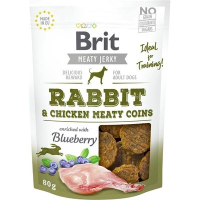 Brit Meaty Jerky Rabbit & Chicken Meaty Coins 80 g