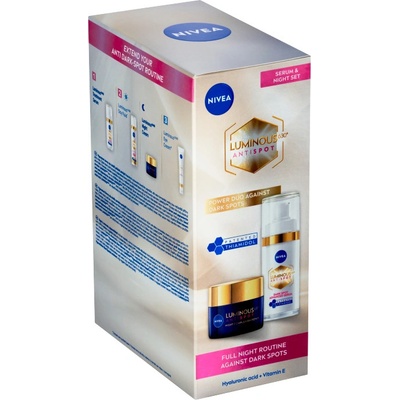 Nivea Cellular Luminous630 sérum 30 ml + noční krém proti pigmentovým skvrnám 50 ml