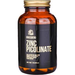 Grassberg Zinc Picolinate 15 mg - High Absorption [180 капсули]