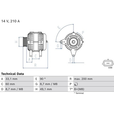 BOSCH 0 986 081 980 generátor (0986081980)