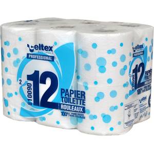 Celtex Тоалетна хартия CELTEX Professional 180 двуслойна бяла - 12 бр