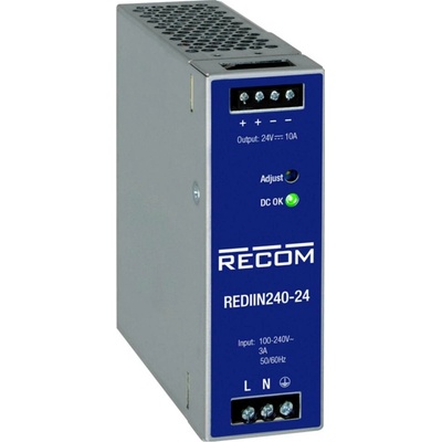 RECOM REDIIN240-24 síťový zdroj na DIN lištu 24 V 10 A 240 W Počet výstupů:1 x Obsah 1 ks