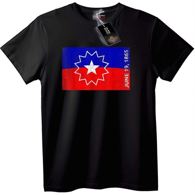 NOONEBRAND Тениска Juneteenth Флаг 1865 - L, White