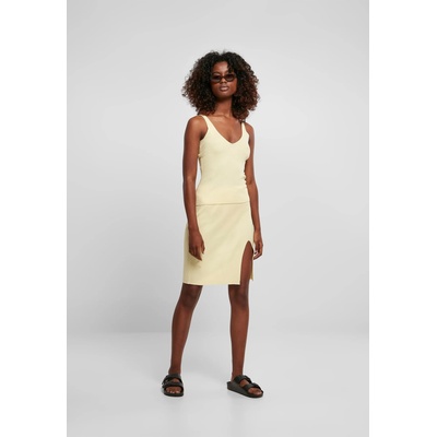 Urban Classics Дамски плетен потник в светложълт цвят Ladies Top UB-TB4737-03660 - Светложълт, размер 5XL