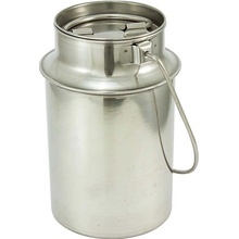 Konvice, bandaska na mléko 1,8l s víčkem, nerezová