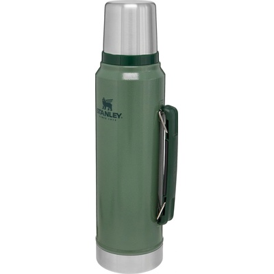 STANLEY 1913 Classic Legendary Thermos Bottle 1L - Thermos Keeps Hot or Cold for 24 Hours - Stainless Steel Thermos Flask - BPA Free - Dishwasher Safe - Hammertone Green - 10-08266-001
