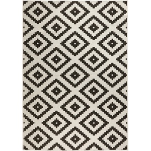 Hanse Home Черно-кремав килим за открито , 120 x 170 cm Malta - NORTHRUGS (103129-120x170)