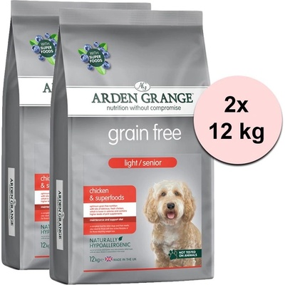 Arden Grange АРДЕН ГРЕЙНДЖ GF Лайт/Сениор Пиле & Суперфуудс 2 x 12 кг