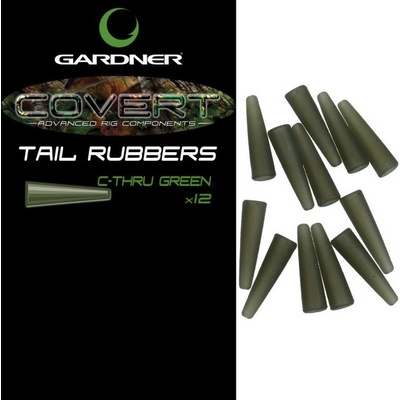 Gardner COVERT TAIL RUBBERS C-THRU trans. hnědá 12ks
