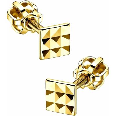 Zlaton Náušnice žluté zlato čtvercové pecky 0.4cm 1g 000272606252