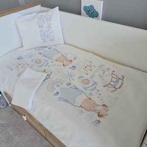 Babyhome Yuar6 Спален комплект от 4 части Цвят Синьо мече (yuar6.2)