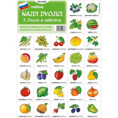 Najdi dvojici - Ruština - 7. Ovoce a zelenina