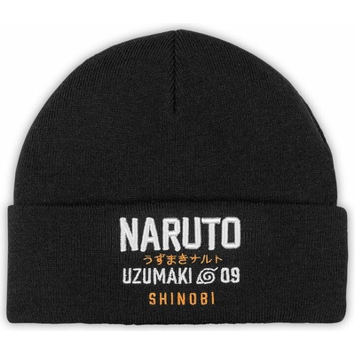 Bioworld Zimní čepice černá Uzumaki Shinobi Naruto