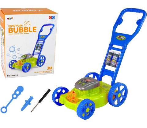 Modrá bublinková kosačka s hudbou