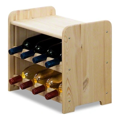 REGÁL NA VÍNO RW-3-08P BOROVICE Bez povrchové úpravy – Zboží Dáma