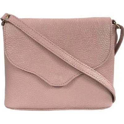 Vera Pelle dámská kožená crossbody kabelka lila 1661 D56-PINK
