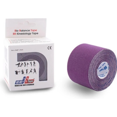 BB Tape Kineziologický tejp fialová 5 m x 5 cm