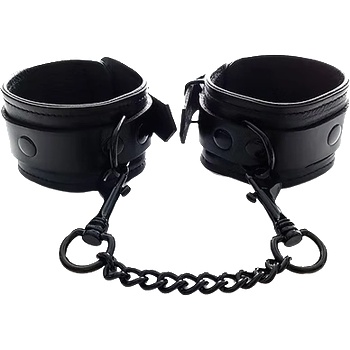 ostatní ROUGE Leather Wrist Cuffs Black with Black Accessories
