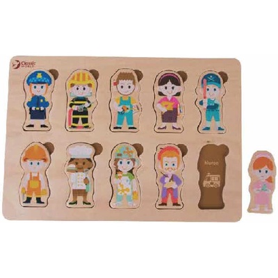 Classic World Дървен пъзел за деца - професии (cw40016)